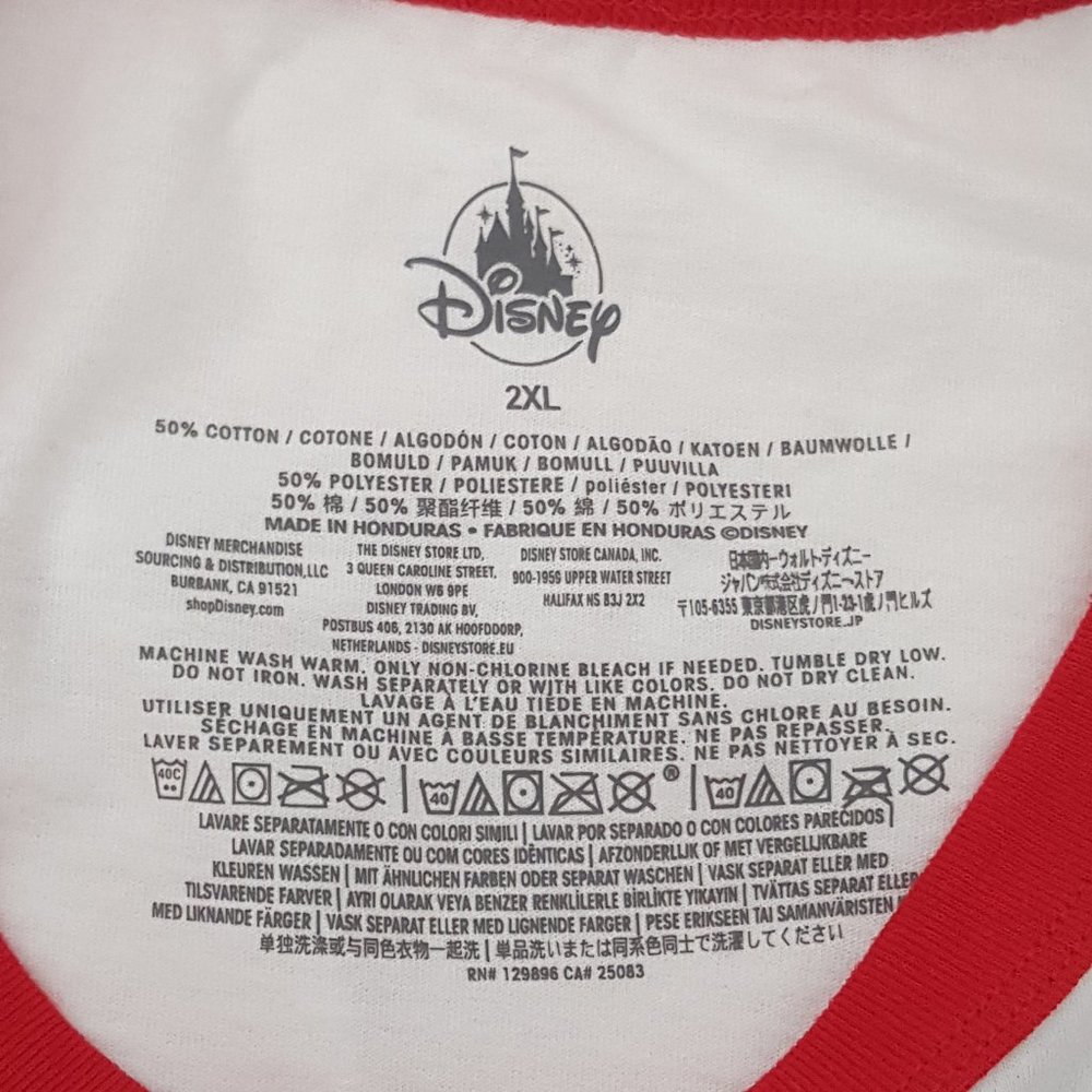 New Men's Disney T - Shirts Size 2XL White / Red - Picture 4 of 6